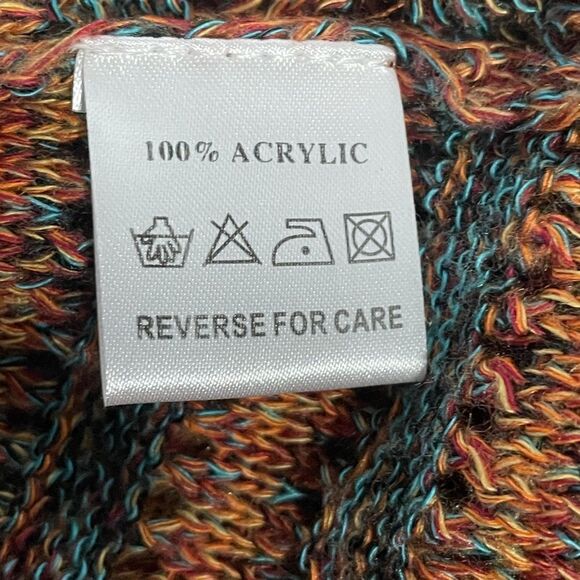 Beldini Multi color Open Front Knit Cardigan M - Picture 8 of 8